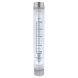 Débitmètre à flotteur inox tube en acrylique