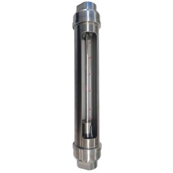 Débitmètre à flotteur inox tube en verre