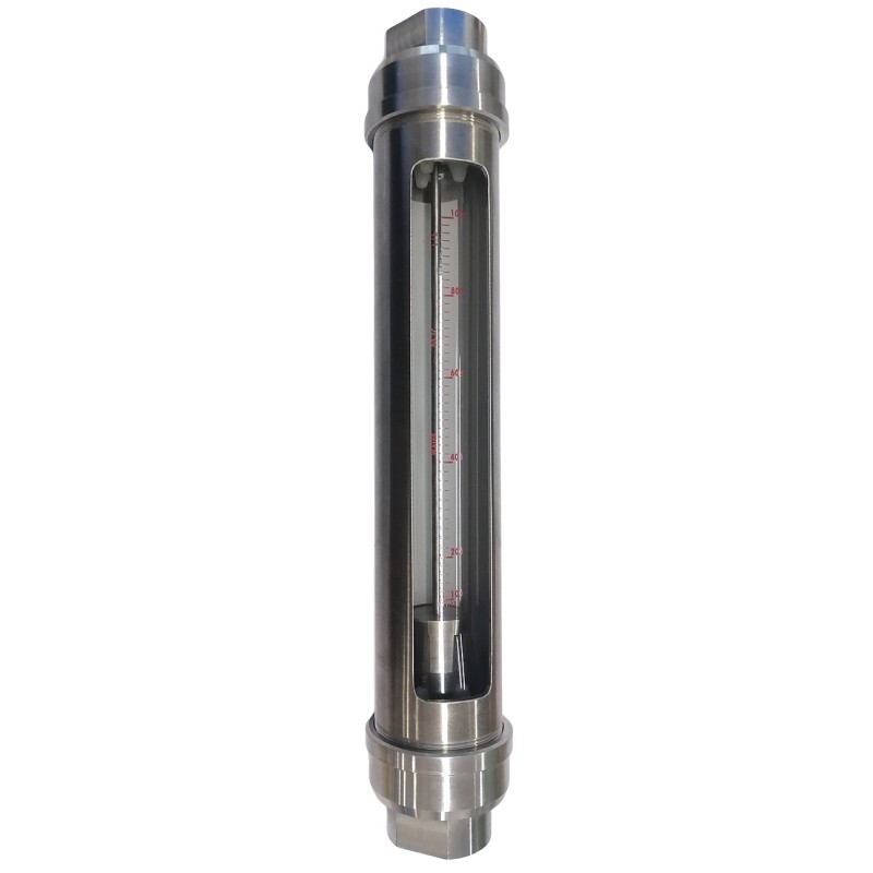 Débitmètre à flotteur inox tube en verre
