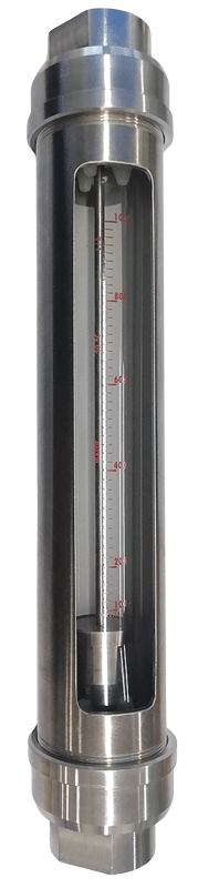 Débitmètre à flotteur inox tube en verre