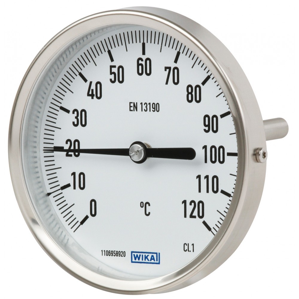 Thermomètre à contact bimétallique 0-60°C boîtier 63 mm