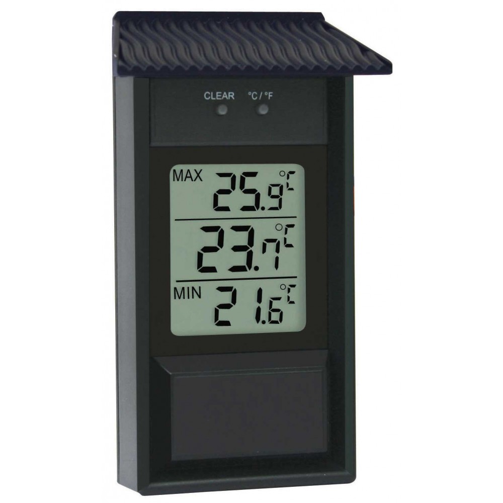 Thermomètre mini maxi aluminium : Thermomètre
